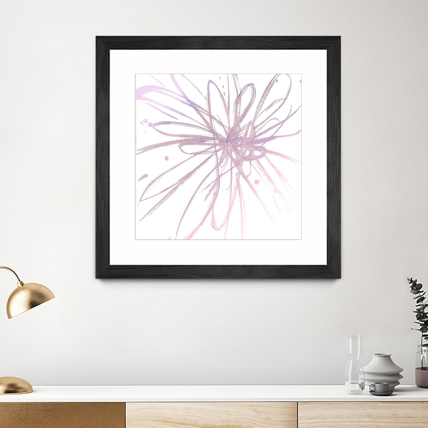 Pink Burst I by L. Hewitt on GIANT ART - multi abstract