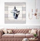Muted Blue Sea Conch On Wood by Lanie Loreth on GIANT ART - coastal