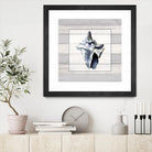 Muted Blue Sea Conch On Wood by Lanie Loreth on GIANT ART - coastal