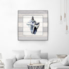 Muted Blue Sea Conch On Wood by Lanie Loreth on GIANT ART - coastal