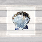 Muted Blue Sea Shell on Wood by Lanie Loreth on GIANT ART - coastal