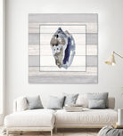 Muted Blue Conch on Wood by Lanie Loreth on GIANT ART - coastal