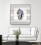 Muted Blue Conch on Wood by Lanie Loreth on GIANT ART - coastal