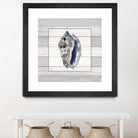Muted Blue Conch on Wood by Lanie Loreth on GIANT ART - coastal
