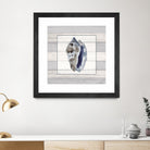 Muted Blue Conch on Wood by Lanie Loreth on GIANT ART - coastal