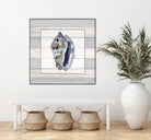 Muted Blue Conch on Wood by Lanie Loreth on GIANT ART - coastal