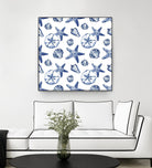 Deep Ocean Treasures White Pattern by Janice Gaynor on GIANT ART - coastal pattern