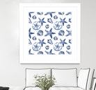 Deep Ocean Treasures White Pattern by Janice Gaynor on GIANT ART - coastal pattern