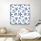 Deep Ocean Treasures White Pattern by Janice Gaynor on GIANT ART - coastal pattern