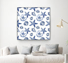 Deep Ocean Treasures White Pattern by Janice Gaynor on GIANT ART - coastal pattern