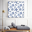 Deep Ocean Treasures White Pattern by Janice Gaynor on GIANT ART - coastal pattern