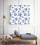 Deep Ocean Treasures White Pattern by Janice Gaynor on GIANT ART - coastal pattern