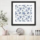 Deep Ocean Treasures White Pattern by Janice Gaynor on GIANT ART - coastal pattern