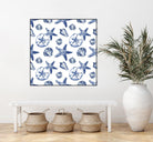 Deep Ocean Treasures White Pattern by Janice Gaynor on GIANT ART - coastal pattern