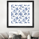 Deep Ocean Treasures White Pattern by Janice Gaynor on GIANT ART - coastal pattern