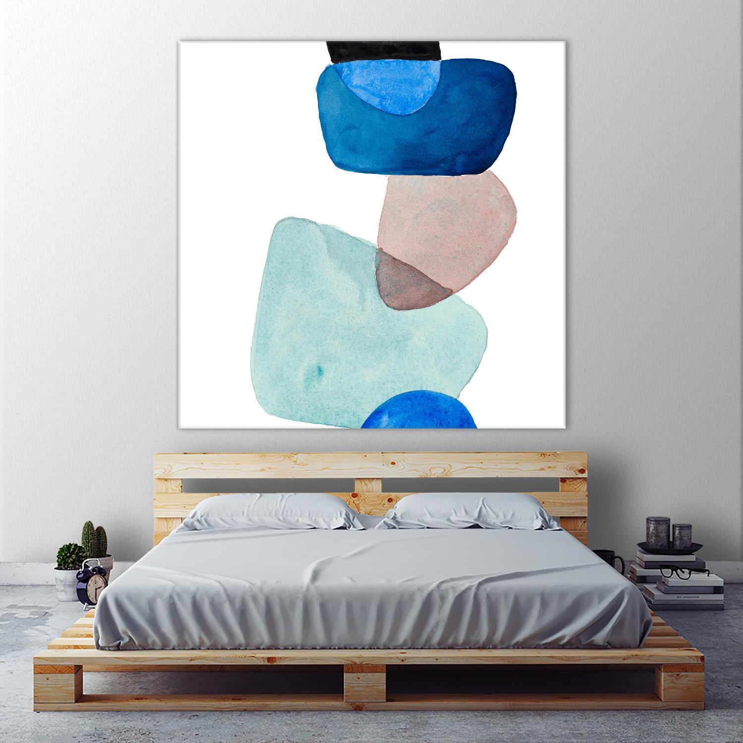 Head Over Heels Abstract II by Lanie Loreth on GIANT ART - blue Abstract