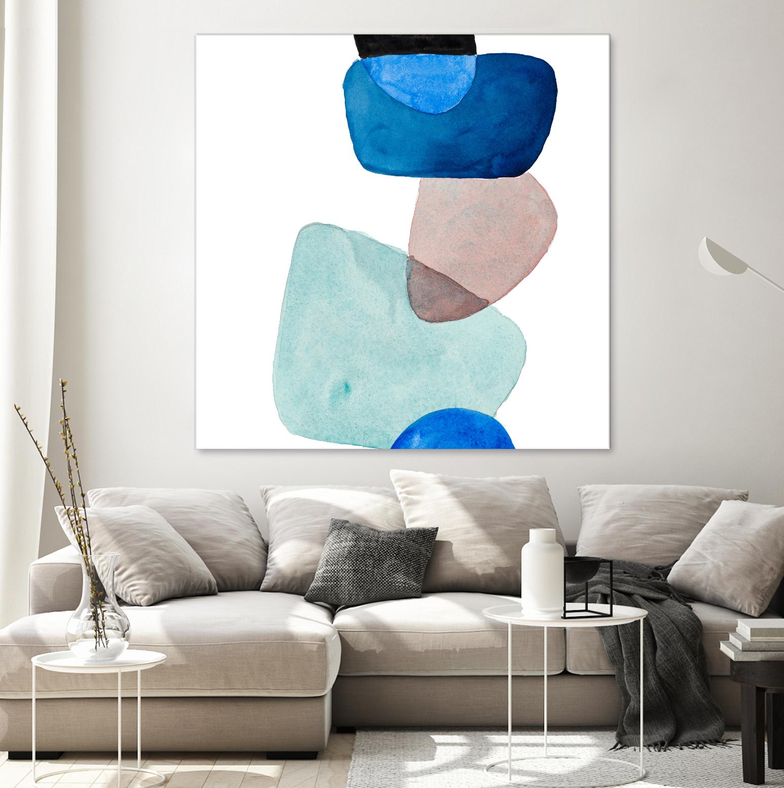 Head Over Heels Abstract II by Lanie Loreth on GIANT ART - blue Abstract