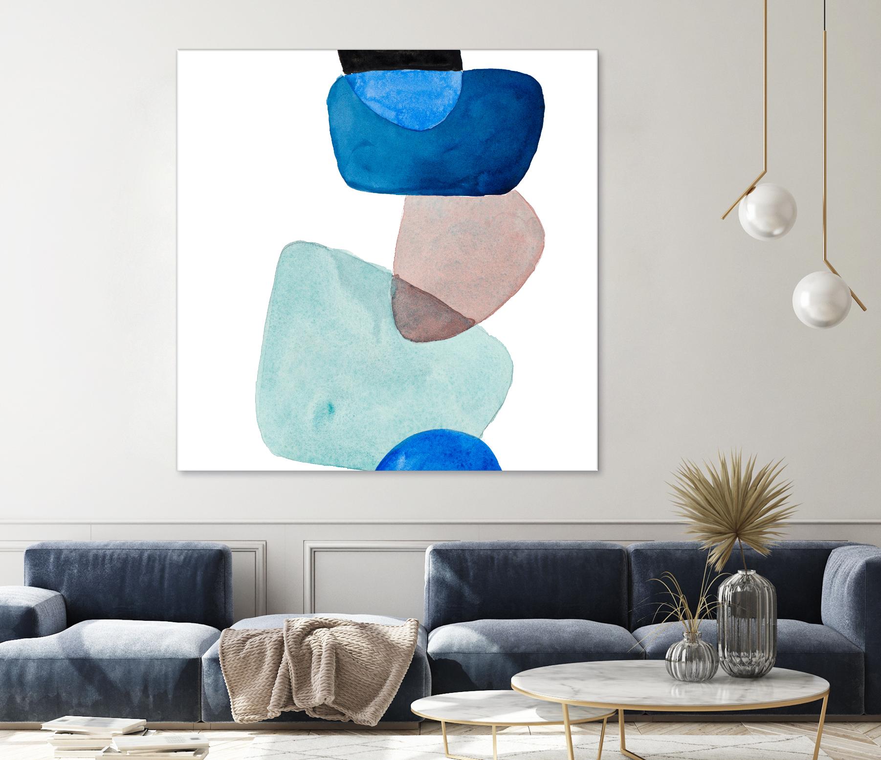 Head Over Heels Abstract II by Lanie Loreth on GIANT ART - blue Abstract