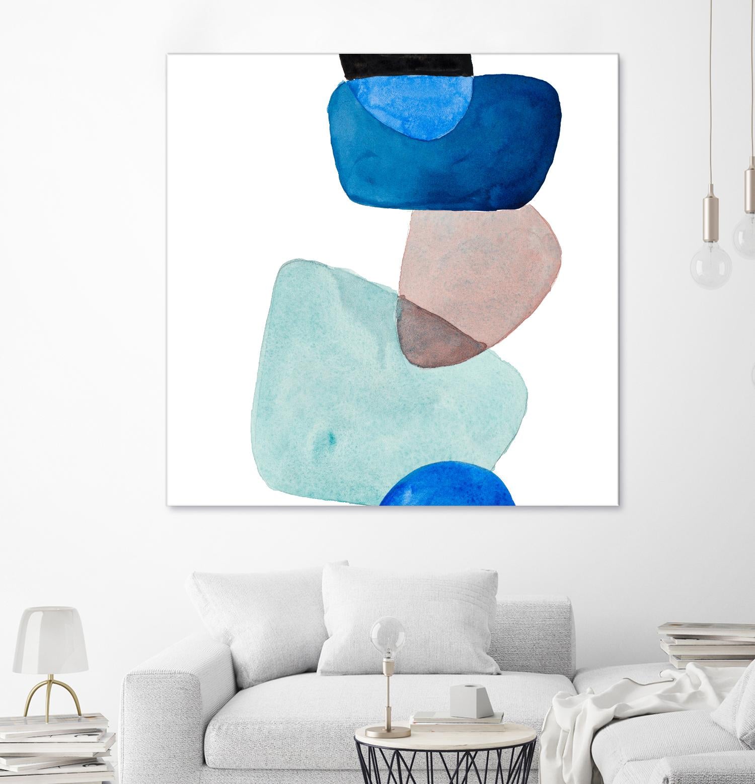 Head Over Heels Abstract II by Lanie Loreth on GIANT ART - blue Abstract