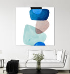 Head Over Heels Abstract II by Lanie Loreth on GIANT ART - blue Abstract