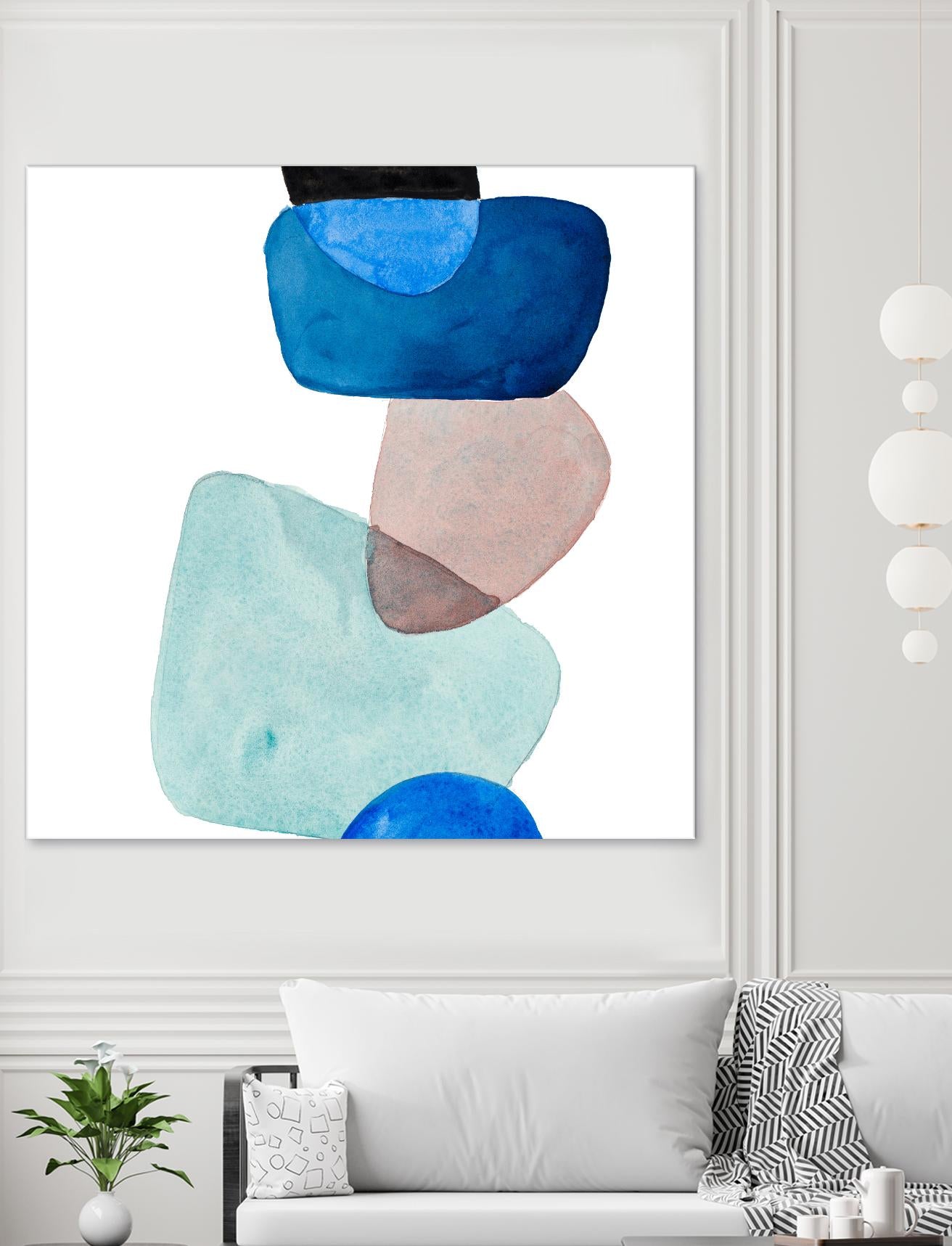 Head Over Heels Abstract II by Lanie Loreth on GIANT ART - blue Abstract