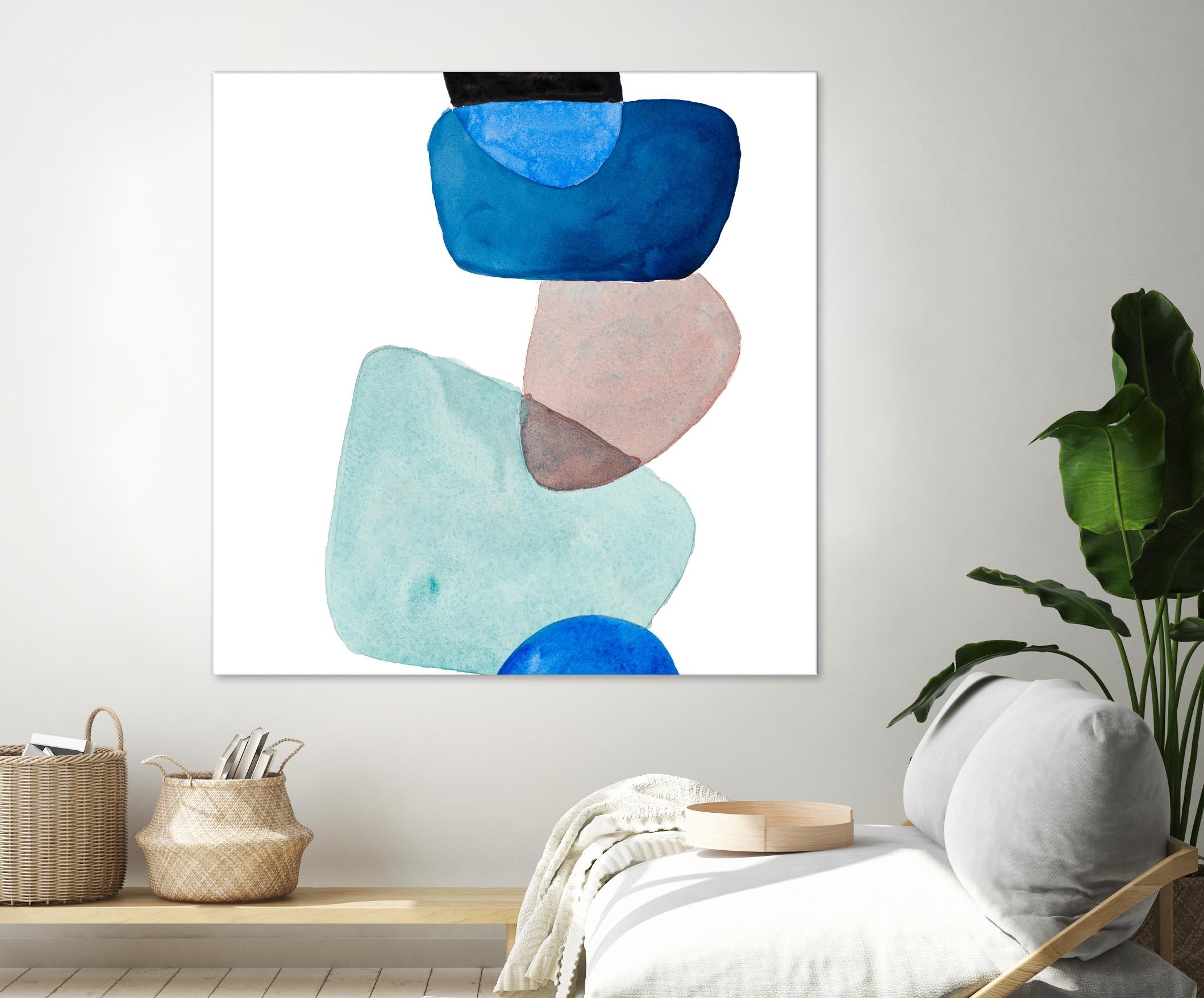 Head Over Heels Abstract II by Lanie Loreth on GIANT ART - blue Abstract