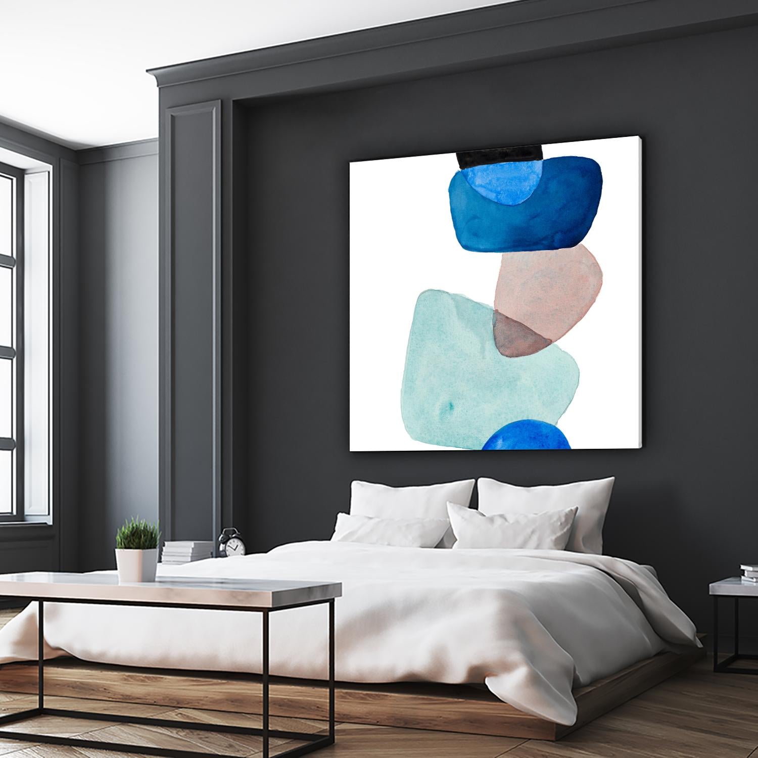 Head Over Heels Abstract II by Lanie Loreth on GIANT ART - blue Abstract