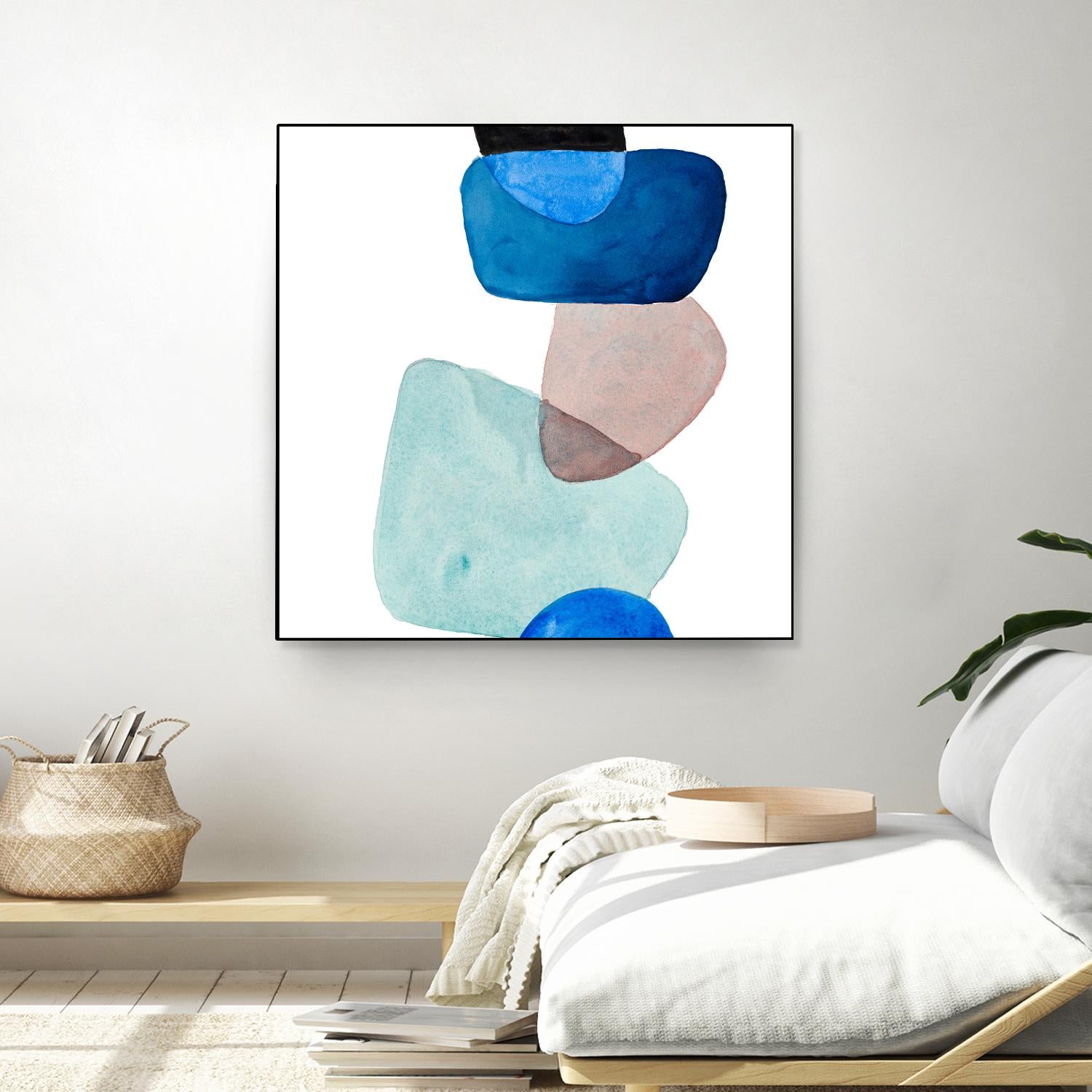 Head Over Heels Abstract II by Lanie Loreth on GIANT ART - blue Abstract