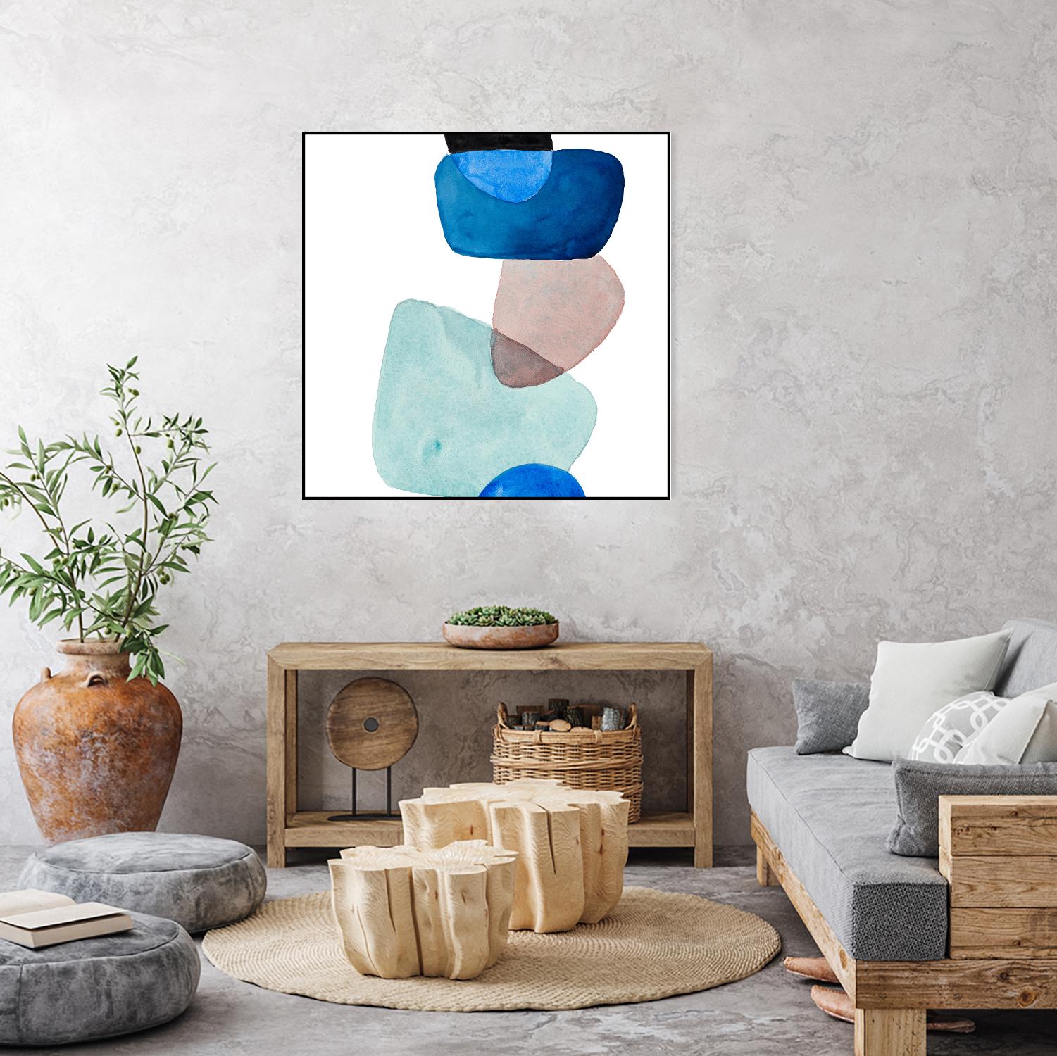 Head Over Heels Abstract II by Lanie Loreth on GIANT ART - blue Abstract