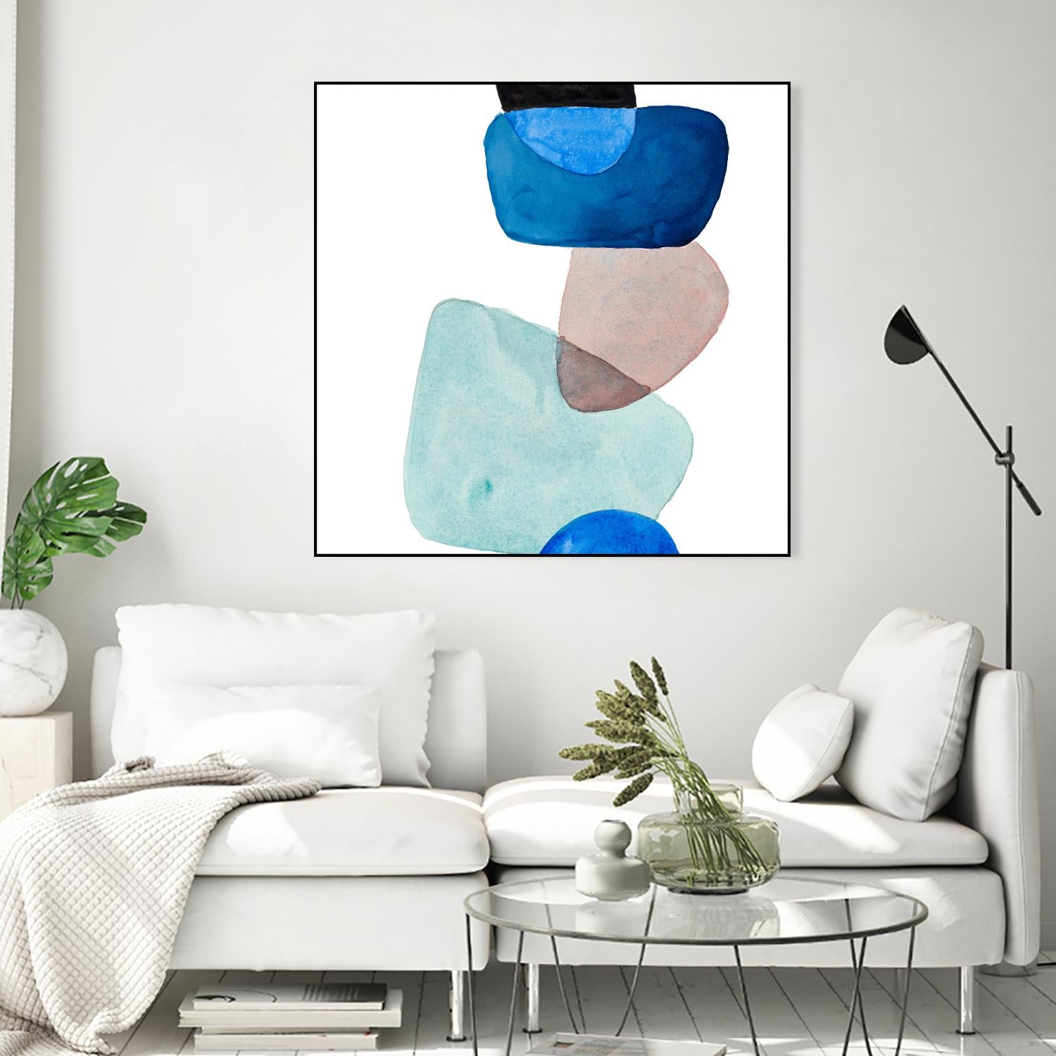 Head Over Heels Abstract II by Lanie Loreth on GIANT ART - blue Abstract