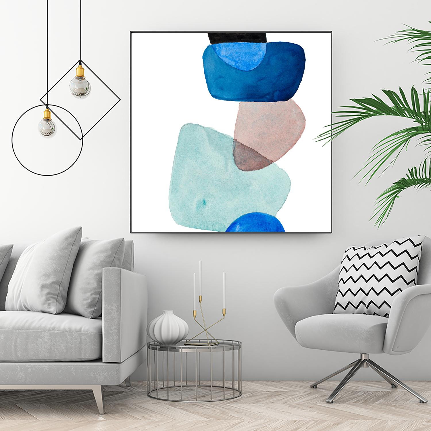 Head Over Heels Abstract II by Lanie Loreth on GIANT ART - blue Abstract