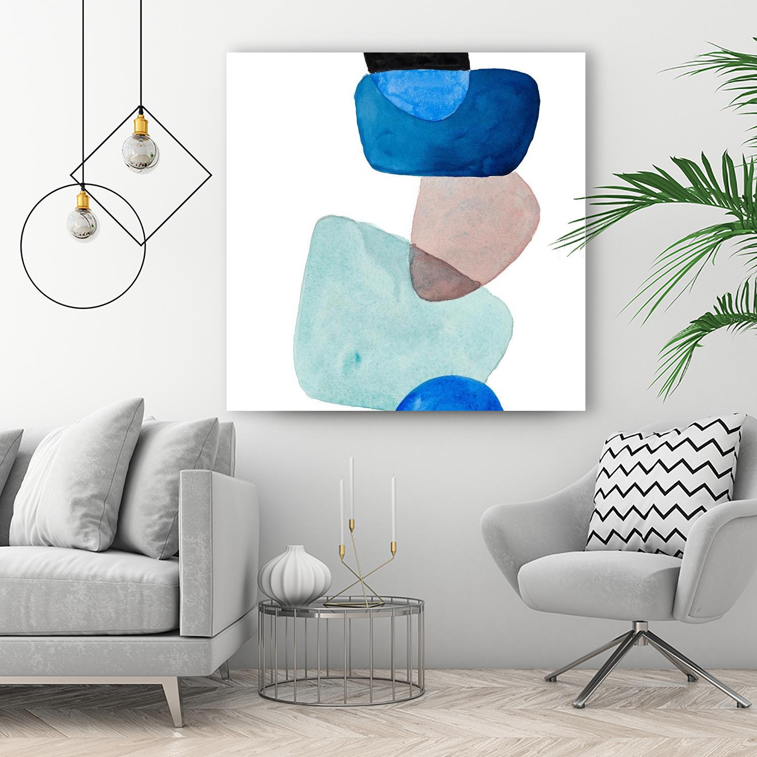 Head Over Heels Abstract II by Lanie Loreth on GIANT ART - blue Abstract