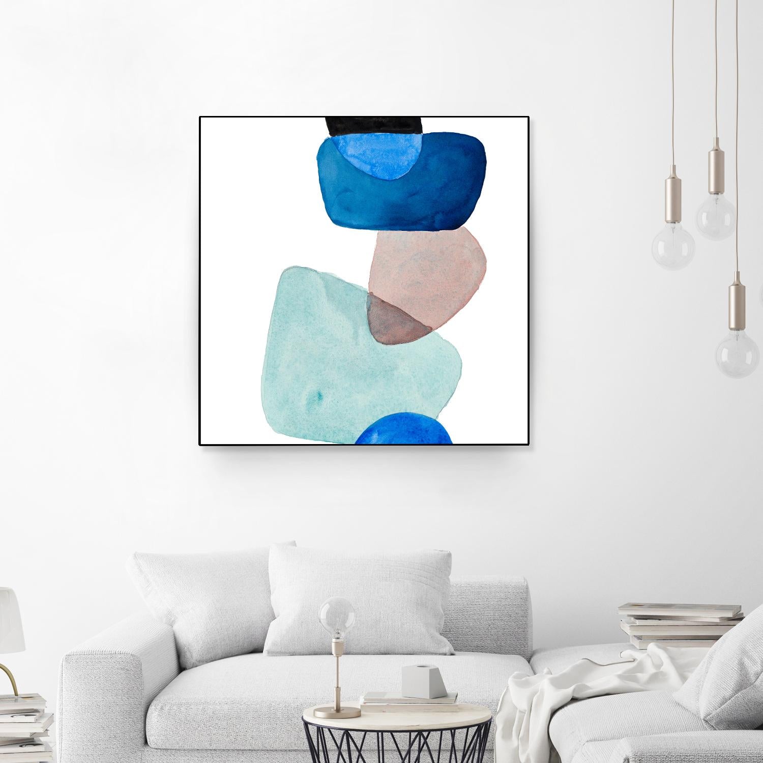 Head Over Heels Abstract II by Lanie Loreth on GIANT ART - blue Abstract