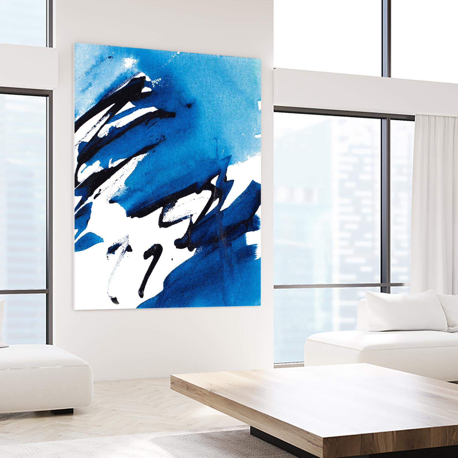 No Time Like the Present I by Lanie Loreth on GIANT ART - blue Abstract