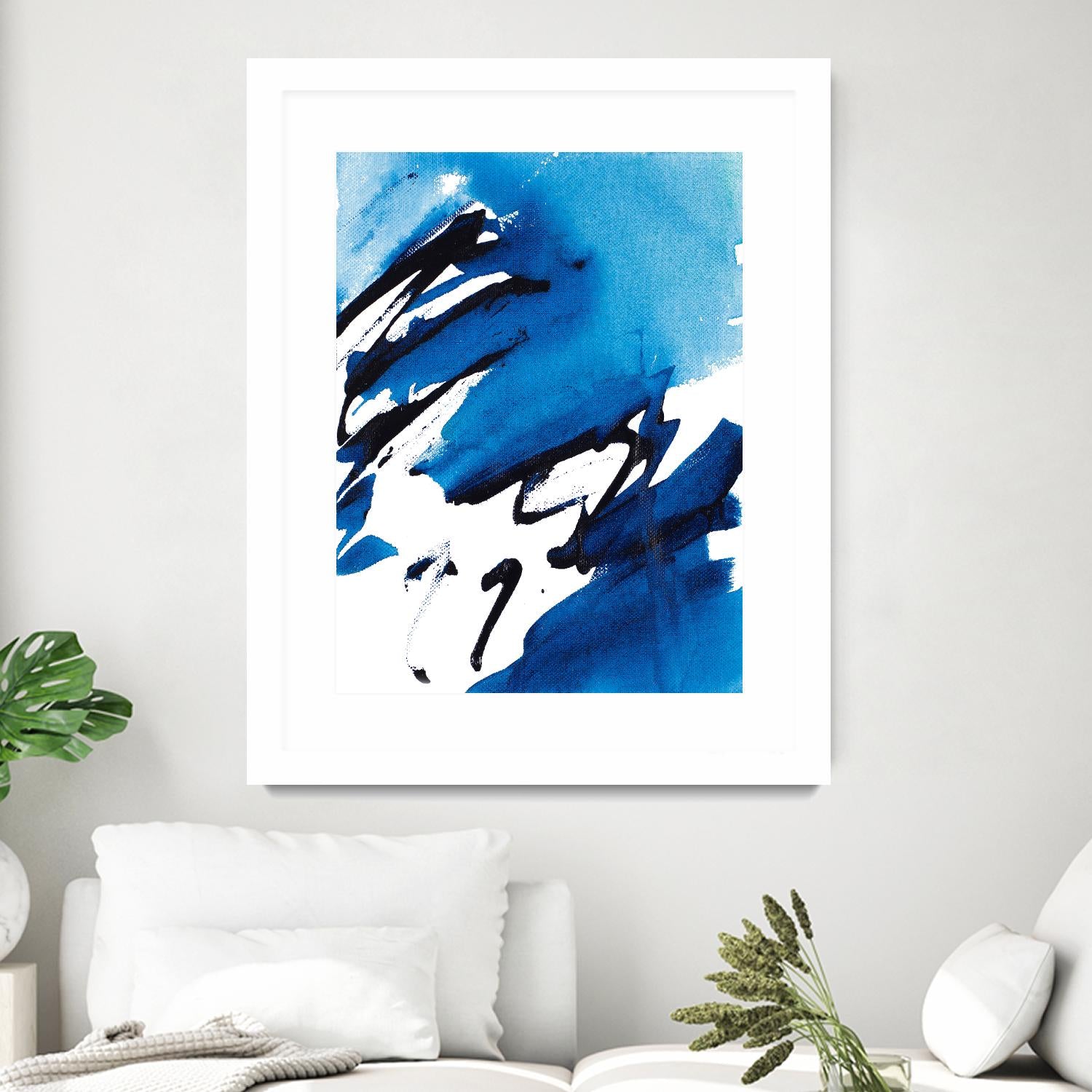 No Time Like the Present I by Lanie Loreth on GIANT ART - blue Abstract