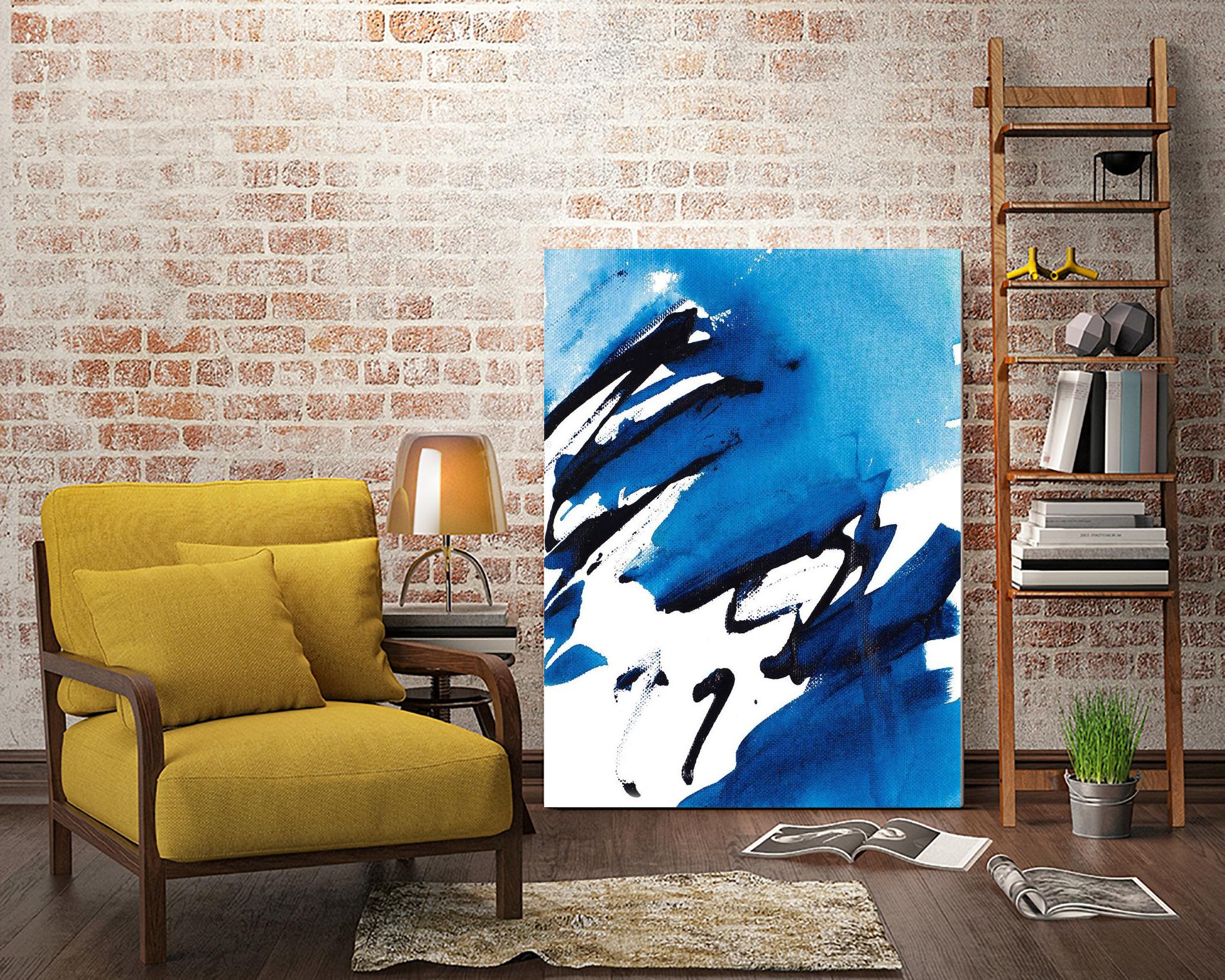 No Time Like the Present I by Lanie Loreth on GIANT ART - blue Abstract
