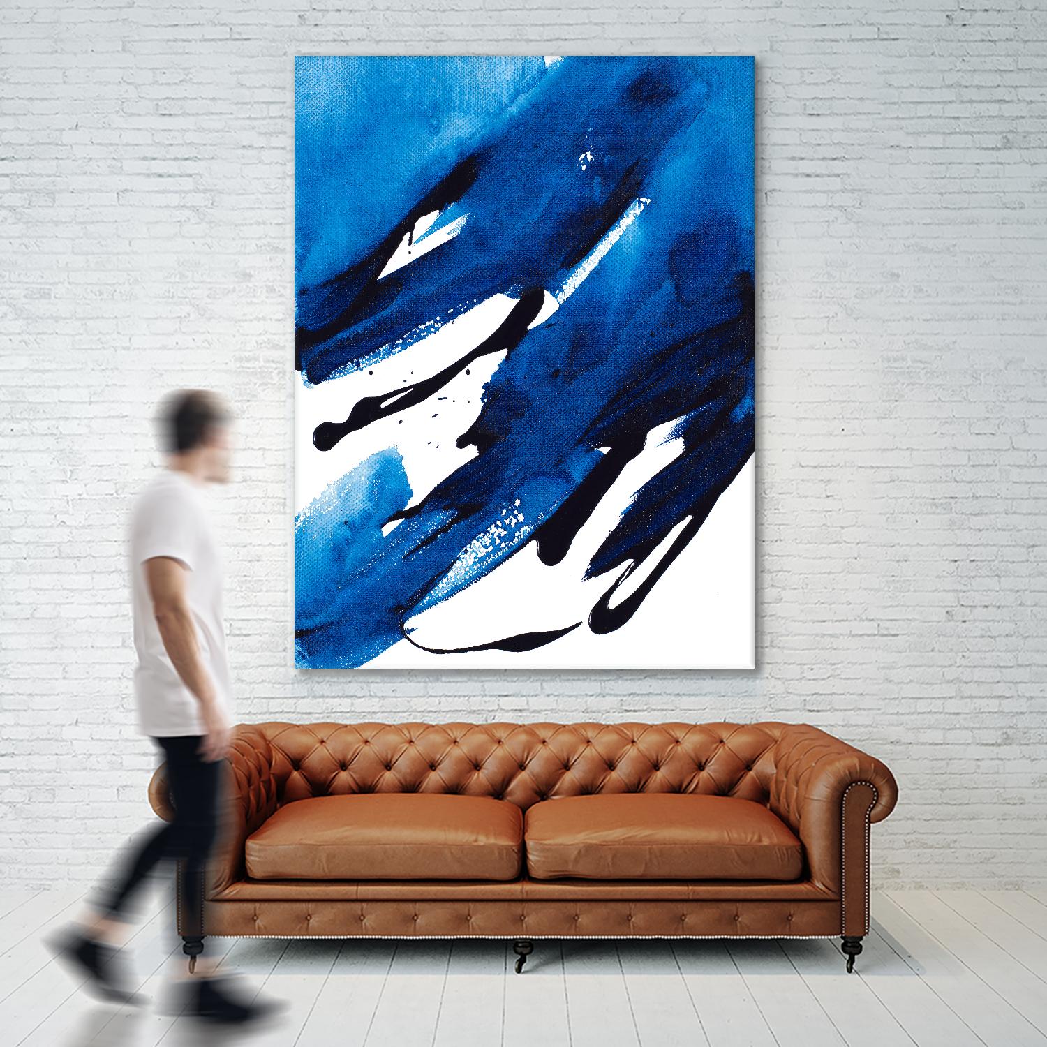 No Time Like the Present II by Lanie Loreth on GIANT ART - blue Abstract