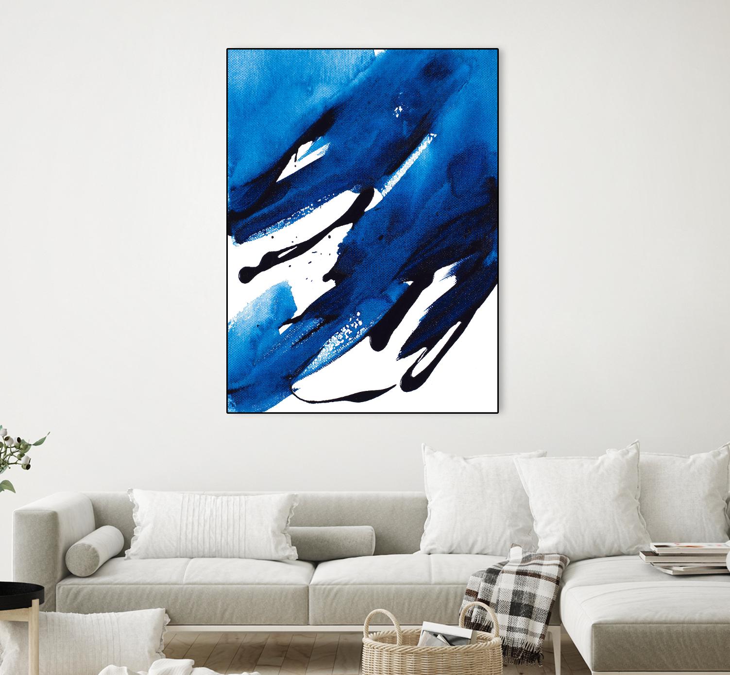 No Time Like the Present II by Lanie Loreth on GIANT ART - blue Abstract