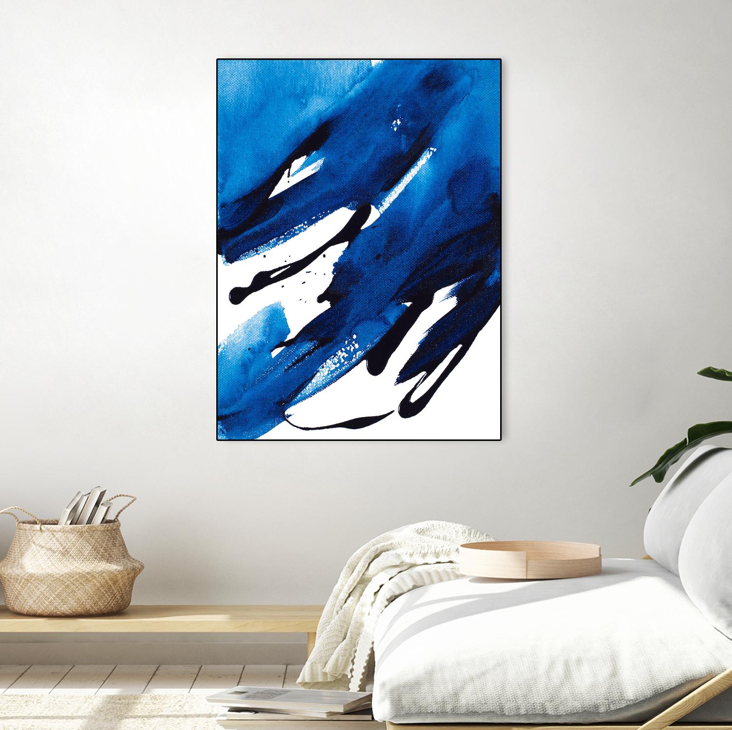 No Time Like the Present II by Lanie Loreth on GIANT ART - blue Abstract