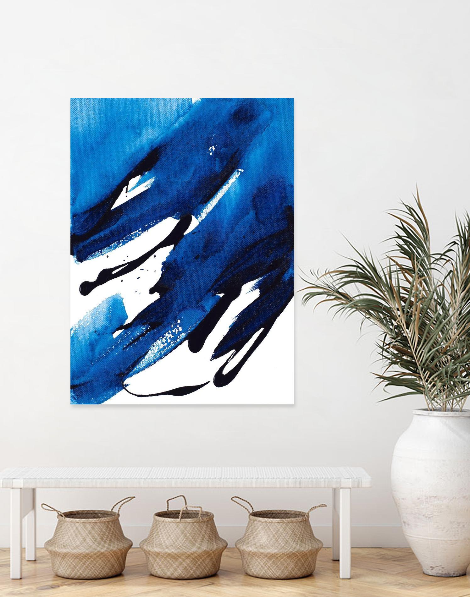 No Time Like the Present II by Lanie Loreth on GIANT ART - blue Abstract