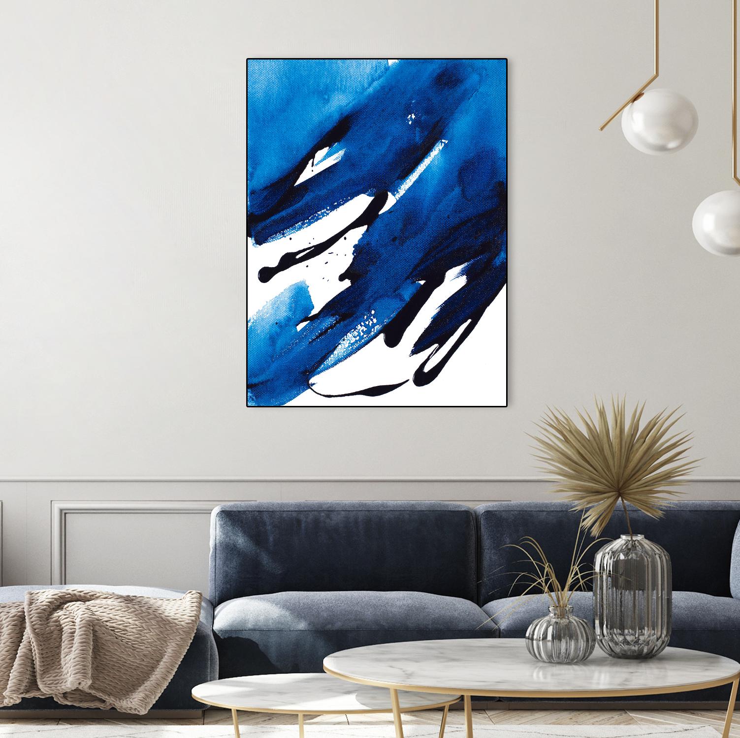 No Time Like the Present II by Lanie Loreth on GIANT ART - blue Abstract