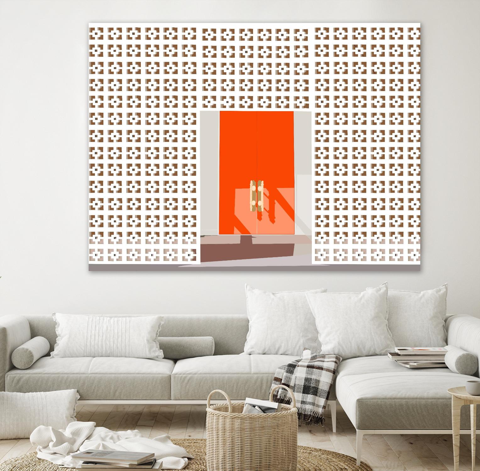 Mid Century Modern Front Door by Jen Bucheli on GIANT ART - decorative