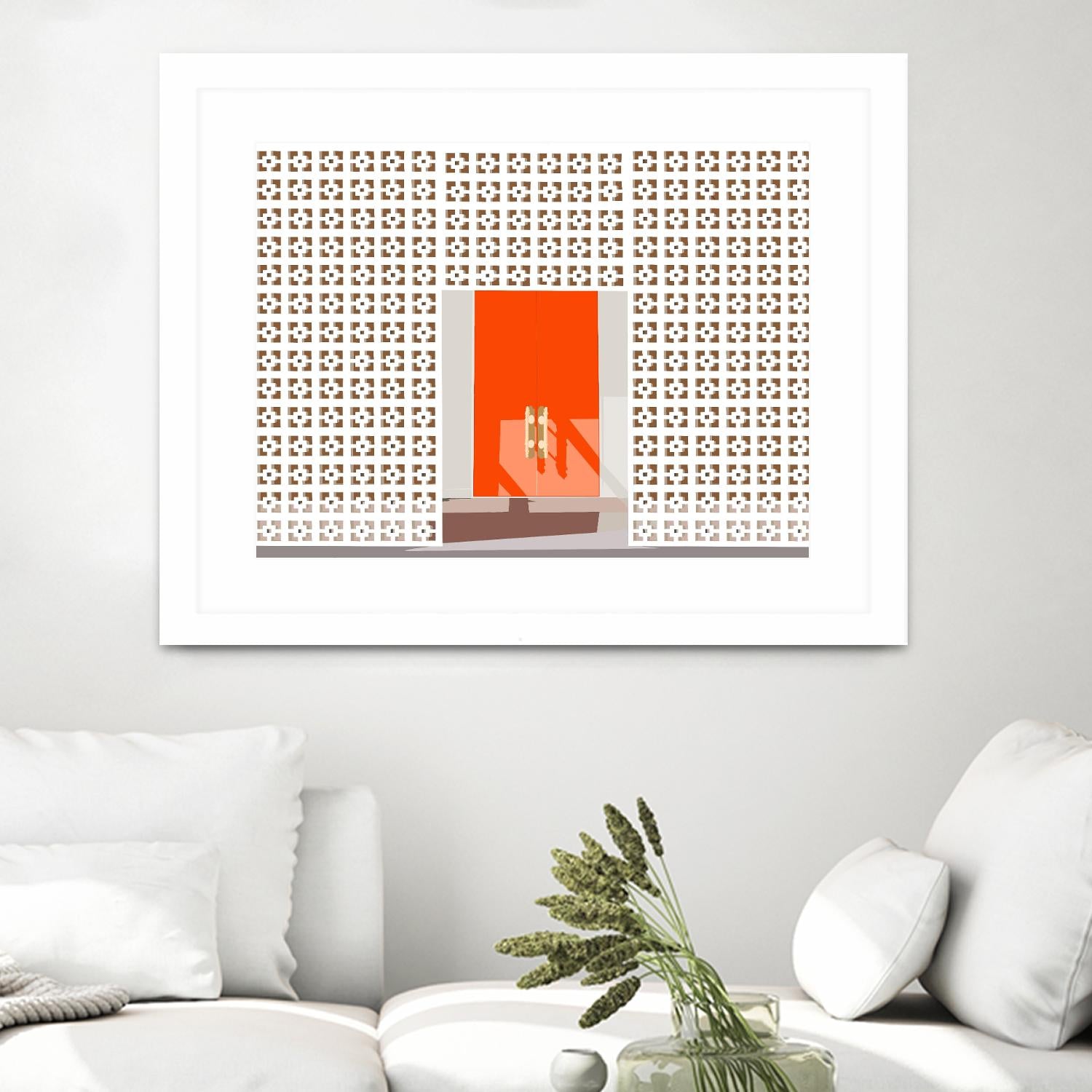 Mid Century Modern Front Door by Jen Bucheli on GIANT ART - decorative