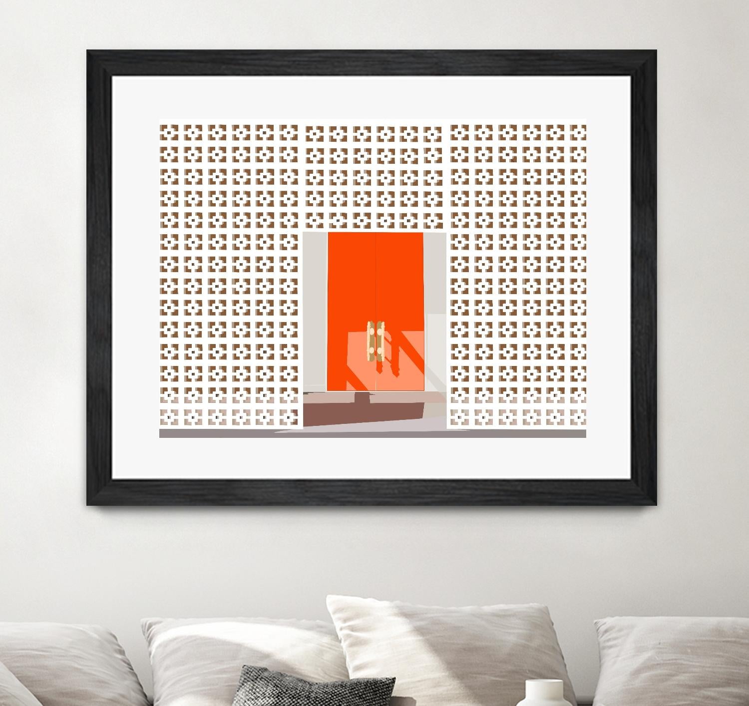 Mid Century Modern Front Door by Jen Bucheli on GIANT ART - decorative