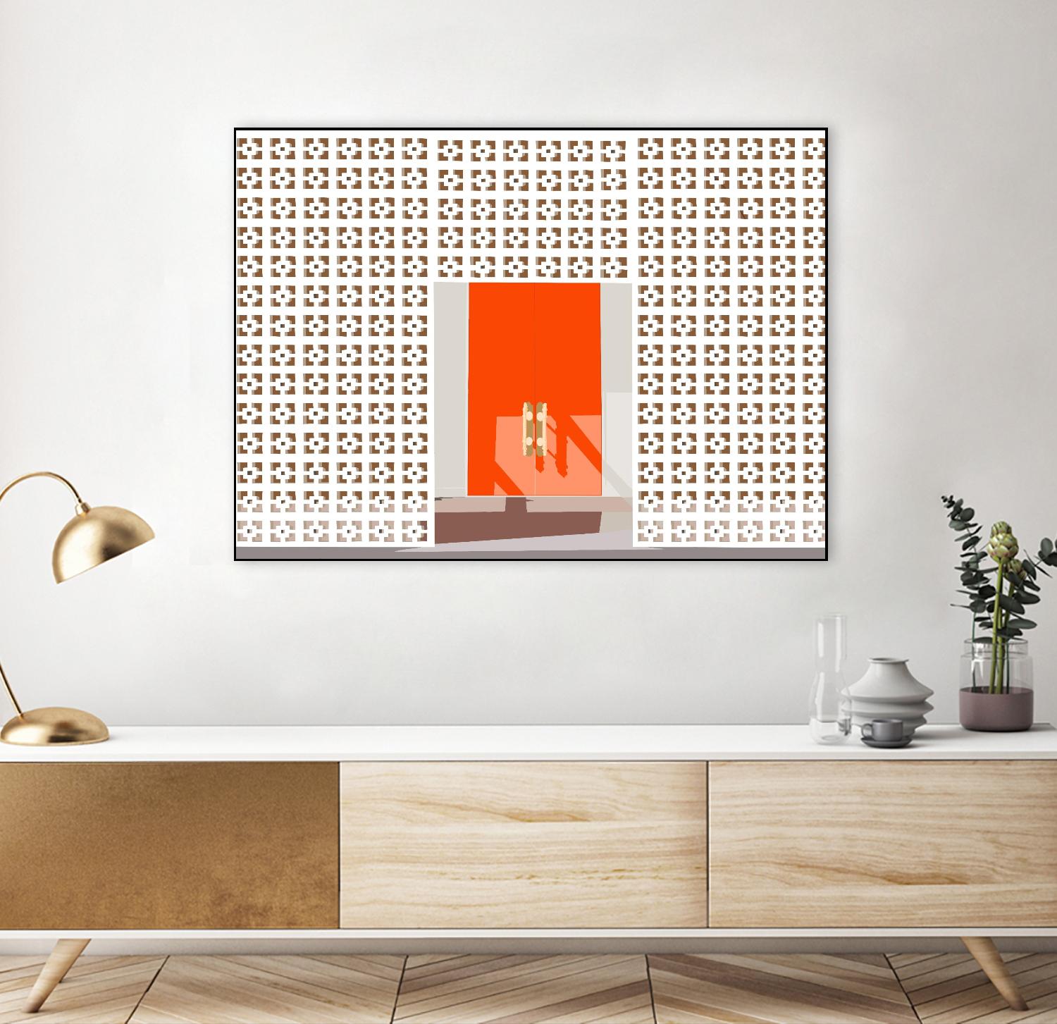 Mid Century Modern Front Door by Jen Bucheli on GIANT ART - decorative