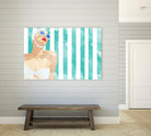 Bathing Beauty On Teal Towel by Jen Bucheli on GIANT ART - figurative coastal