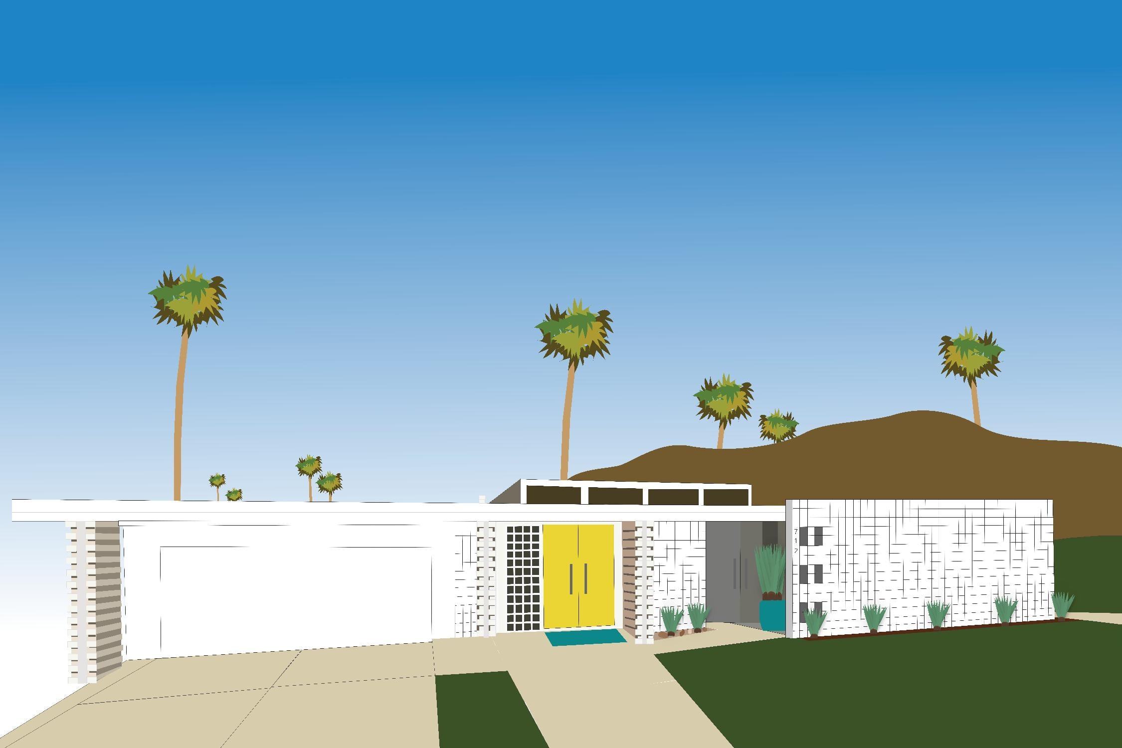 Palm Spring Living II by Jen Bucheli on GIANT ART - decorative