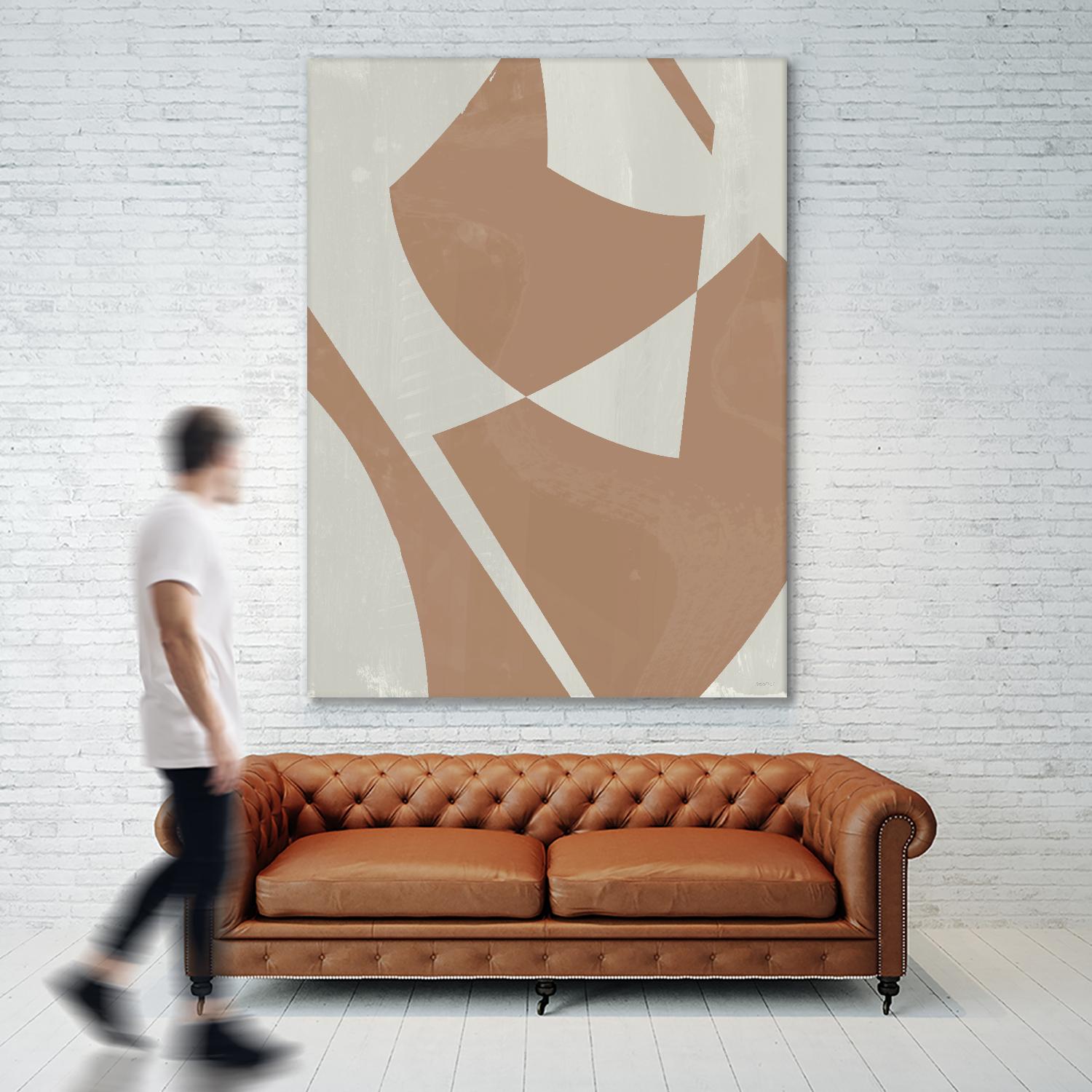 Beige Machine Abstract by Dan Meneely on GIANT ART - beige Abstract