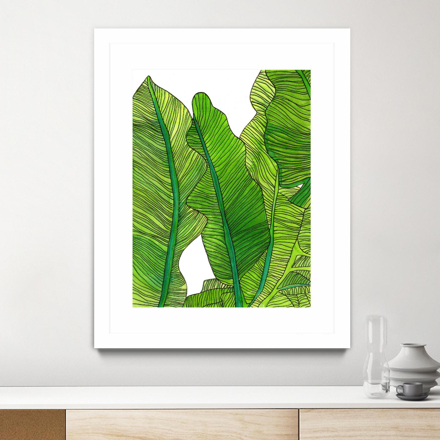 Jungle Leaves by Jen Bucheli on GIANT ART - floral leaves