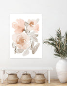 Peach Tranquil Florals I by Lanie Loreth on GIANT ART - peach floral